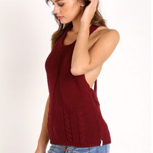 NWOT One Teaspoon Cable Knit Tank Top XL - Picture 3 of 11